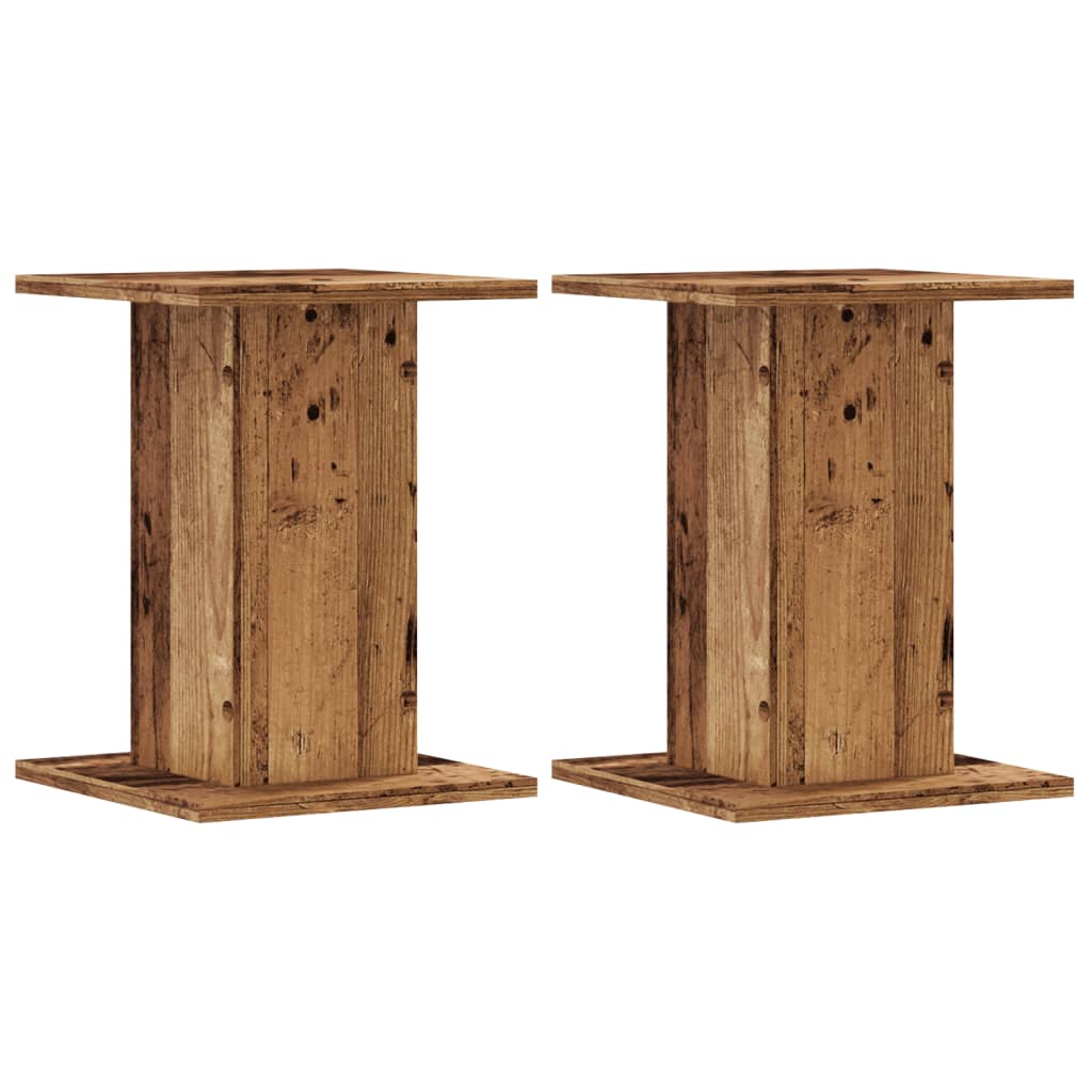 Pflanzenständer 2 Stk. Altholz-Optik 30x30x40 cm Holzwerkstoff