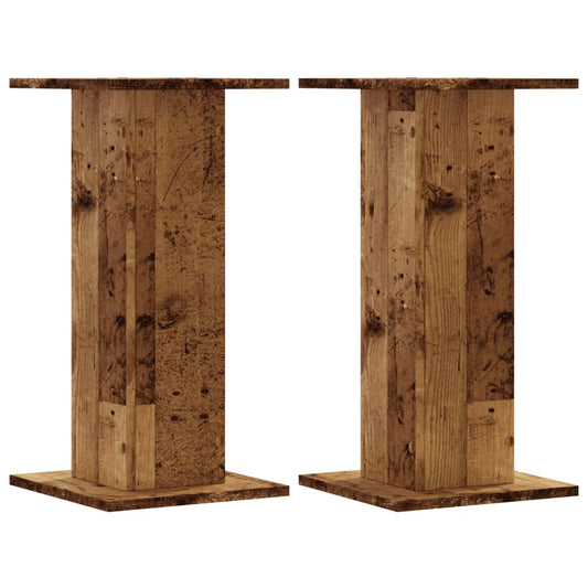 Pflanzenständer 2 Stk. Altholz-Optik 30x30x60 cm Holzwerkstoff