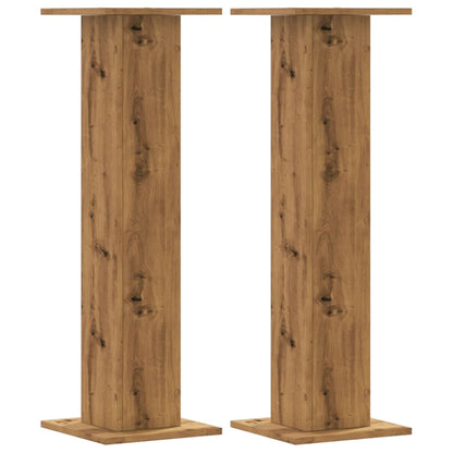Pflanzenständer 2 Stk. Artisan-Eiche 30x30x95 cm Holzwerkstoff