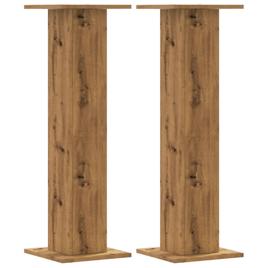 Pflanzenständer 2 Stk. Artisan-Eiche 30x30x95 cm Holzwerkstoff