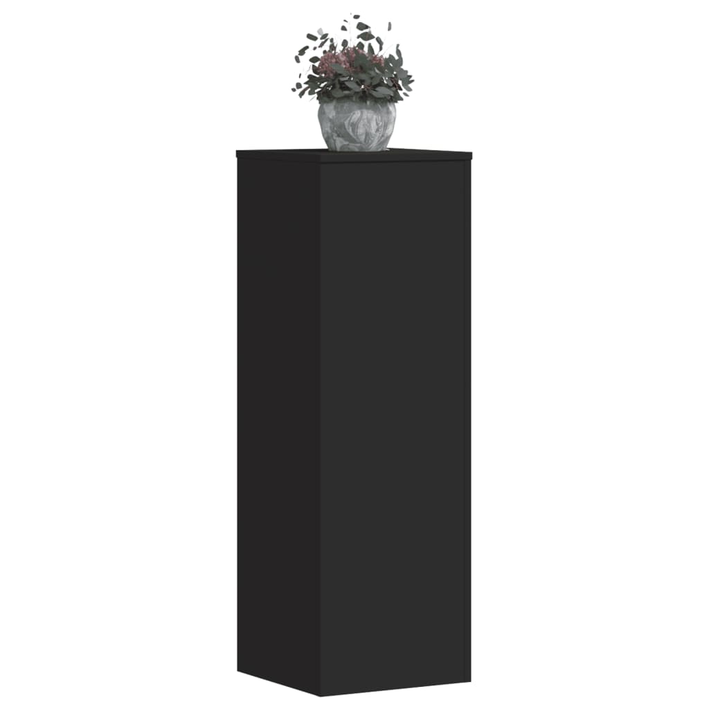 Pflanzenständer 2 Stk. Schwarz 33x33x100 cm Holzwerkstoff