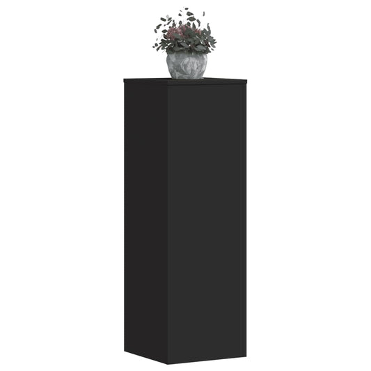 Pflanzenständer 2 Stk. Schwarz 33x33x100 cm Holzwerkstoff