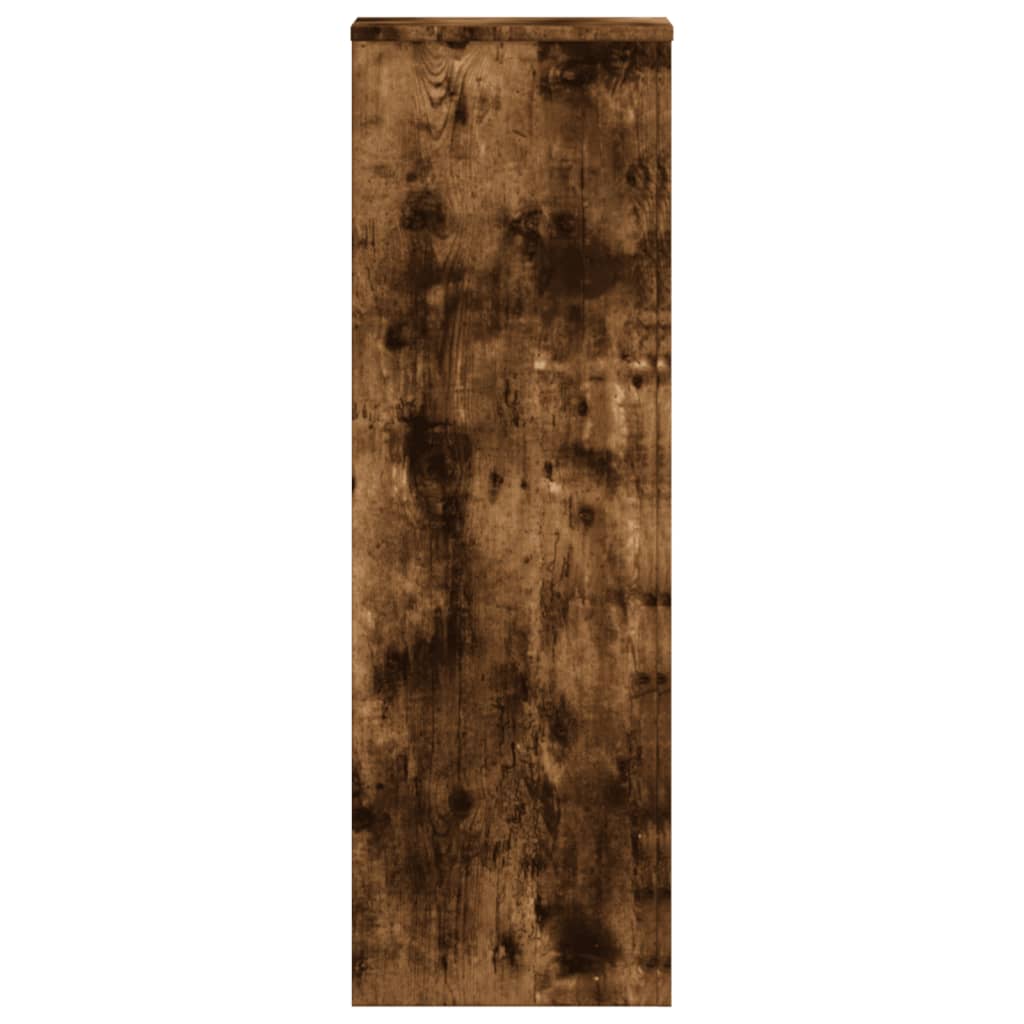 Pflanzenständer 2 Stk. Räuchereiche 33x33x100 cm Holzwerkstoff