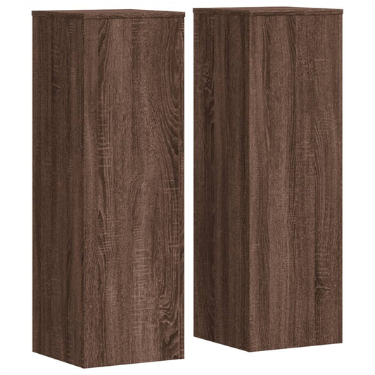 Pflanzenständer 2 Stk. Eichen-Optik 33x33x100 cm Holzwerkstoff