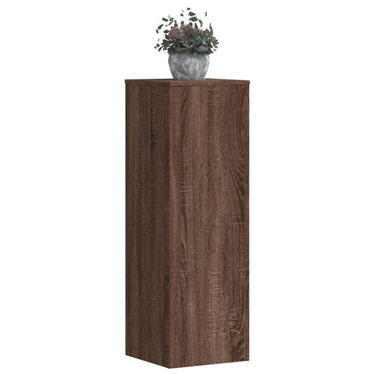 Pflanzenständer 2 Stk. Eichen-Optik 33x33x100 cm Holzwerkstoff