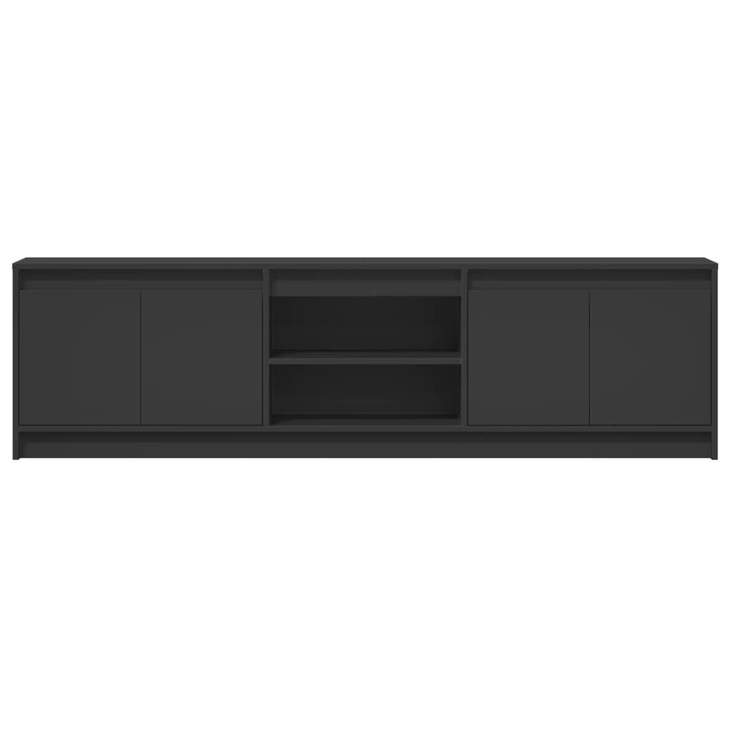 TV-Schrank mit LED-Beleuchtung Schwarz 180x34x50 cm