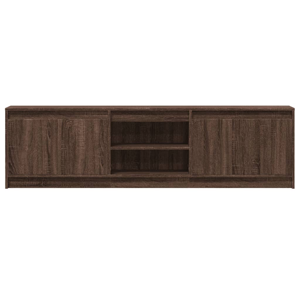 TV-Schrank mit LED-Beleuchtung Braun Eichen-Optik 180x34x50 cm