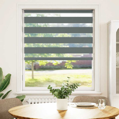 Zebrarollo Dunkelgrau 95x100 cm Stoffbreite 90,9 cm Polyester