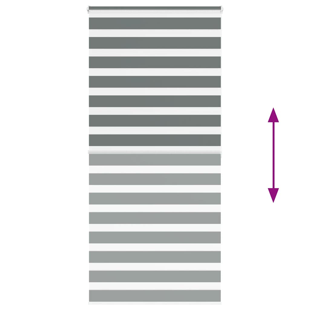 Doppelrollo Dunkelgrau 115x200 cm Stoffbreite 110,9 cm Polyester