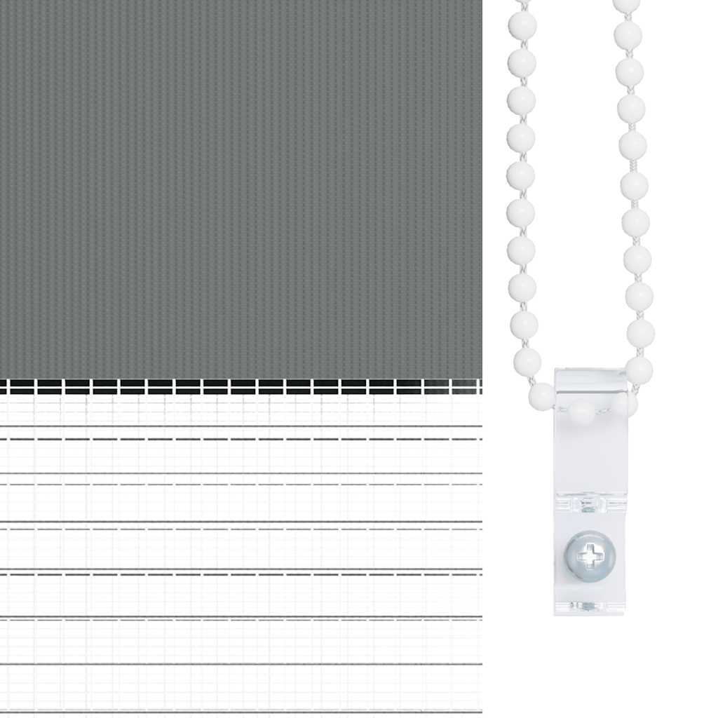 Doppelrollo Dunkelgrau 115x200 cm Stoffbreite 110,9 cm Polyester