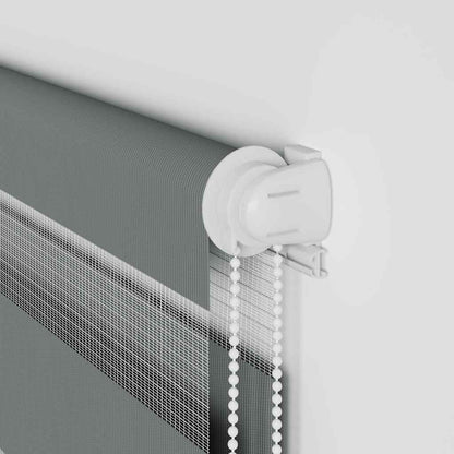 Doppelrollo Dunkelgrau 115x200 cm Stoffbreite 110,9 cm Polyester