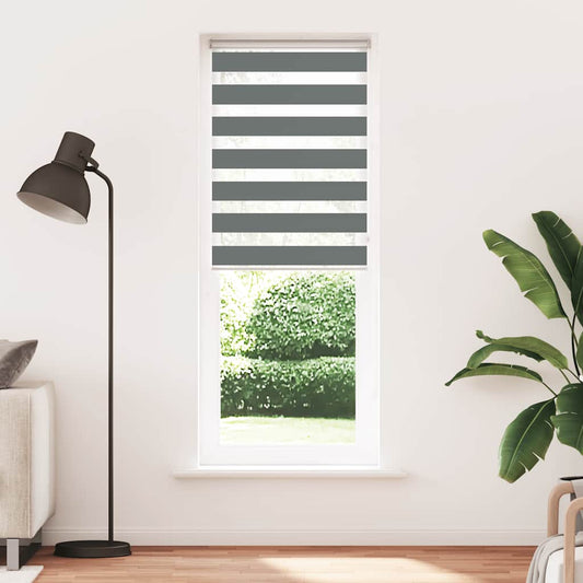 Zebrarollo Dunkelgrau 85x230 cm Stoffbreite 80,9 cm Polyester