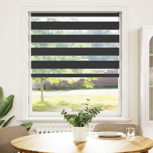 Zebra rullegardin sort 100x100 cm stofbredde 95,9 cm polyester