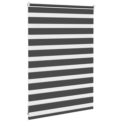 Zebra rullegardin sort 100x100 cm stofbredde 95,9 cm polyester