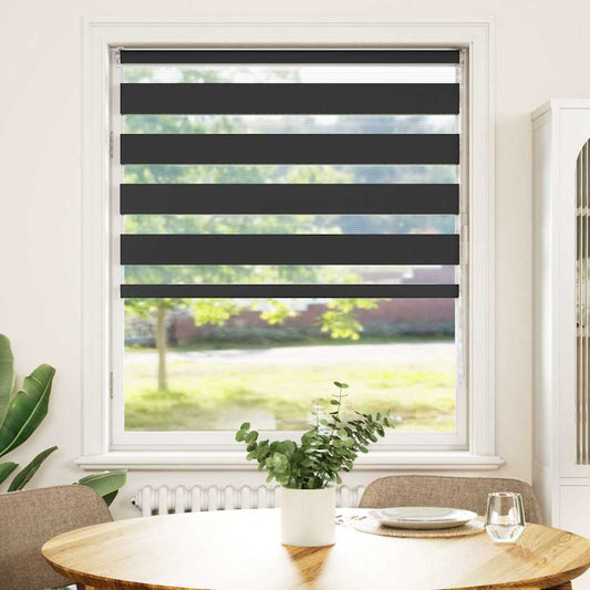 Zebra rullegardin sort 110x100 cm stofbredde 105,9 cm polyester