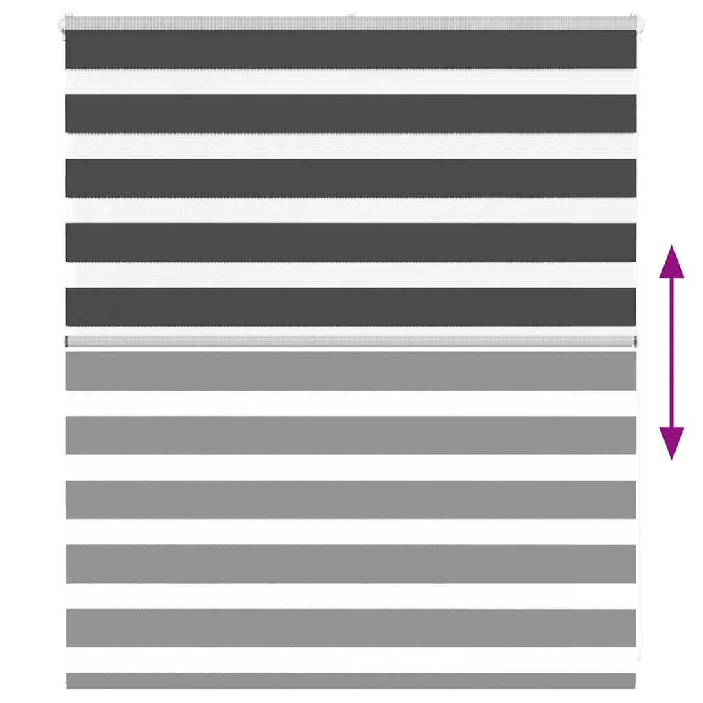 Zebra rullegardin sort 125x100 cm stofbredde 120,9 cm polyester
