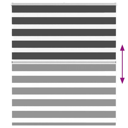 Zebra rullegardin sort 125x100 cm stofbredde 120,9 cm polyester