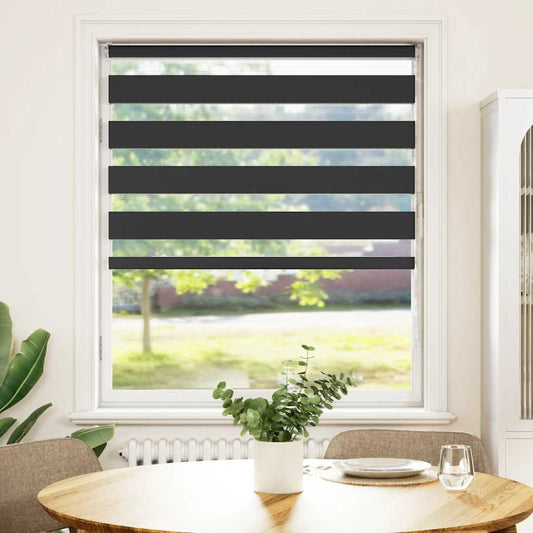 Zebra rullegardin sort 105x150 cm stofbredde 100,9 cm polyester
