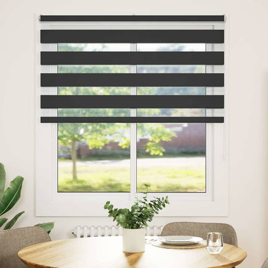Zebra rullegardin sort 125x150 cm stofbredde 120,9 cm polyester