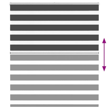 Zebra rullegardin sort 125x150 cm stofbredde 120,9 cm polyester