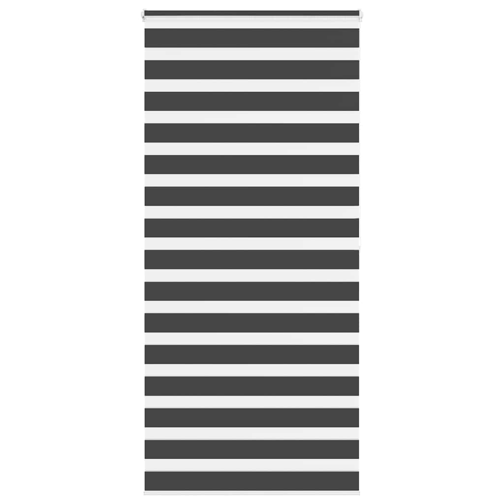 Zebra rullegardin sort 115x200 cm stofbredde 110,9 cm polyester