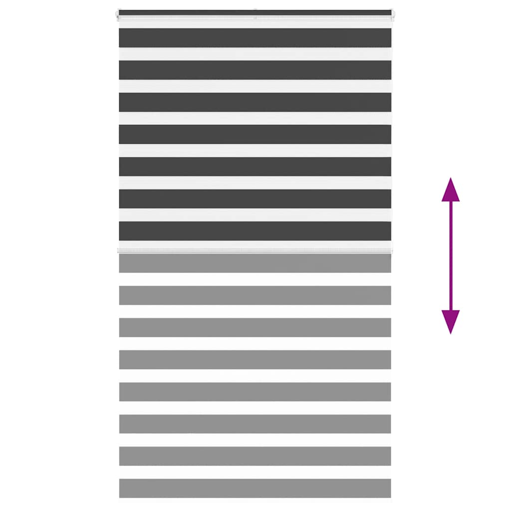 Zebra rullegardin sort 120x200 cm stofbredde 115,9 cm polyester