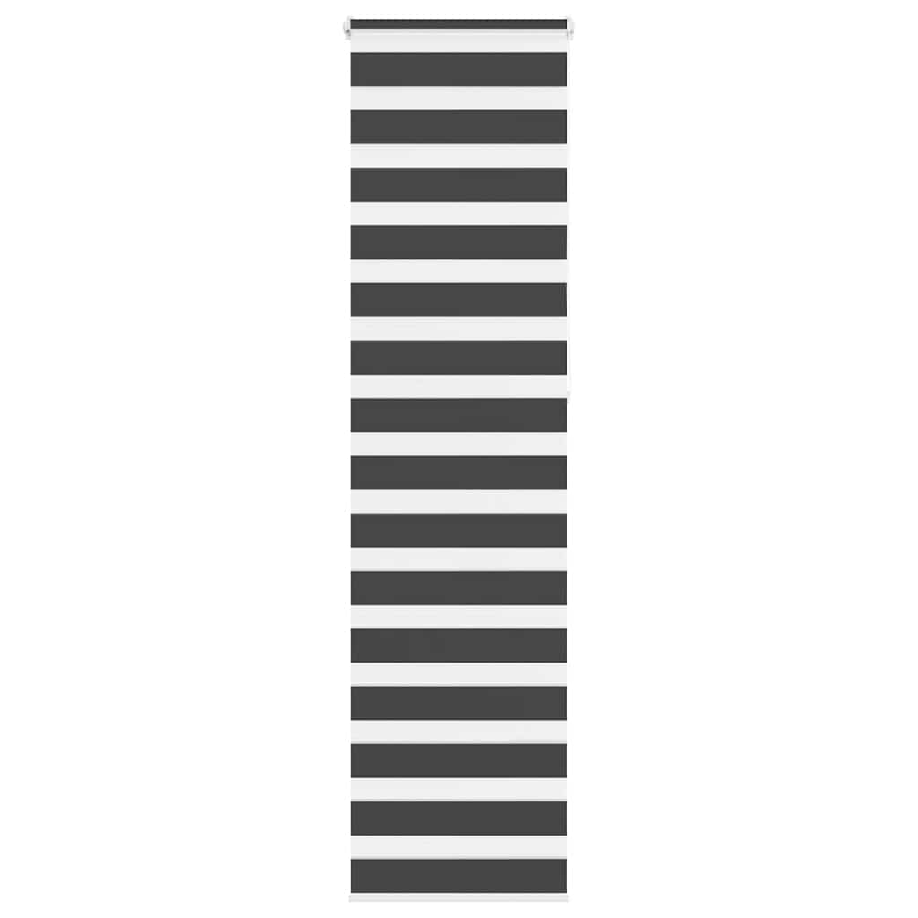 Doppelrollo Schwarz 65x230 cm Stoffbreite 60,9 cm Polyester