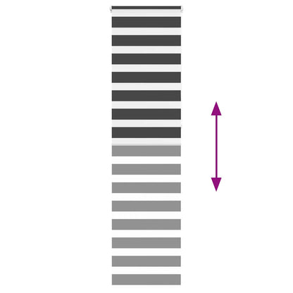 Doppelrollo Schwarz 65x230 cm Stoffbreite 60,9 cm Polyester