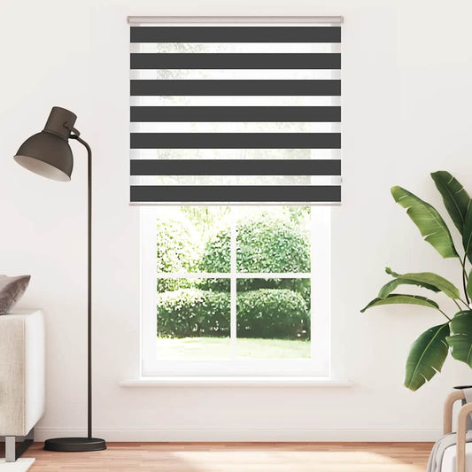 Zebra rullegardin sort 120x230 cm stofbredde 115,9 cm polyester