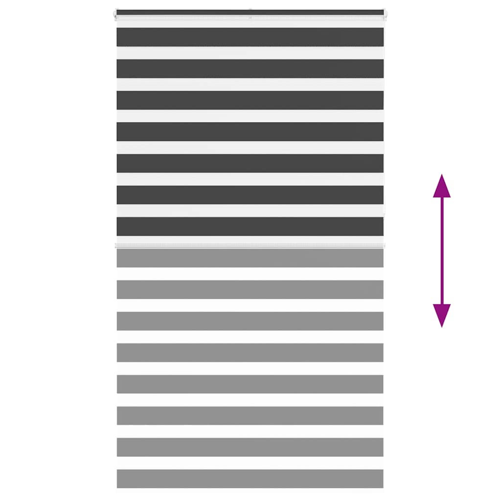 Zebra rullegardin sort 120x230 cm stofbredde 115,9 cm polyester