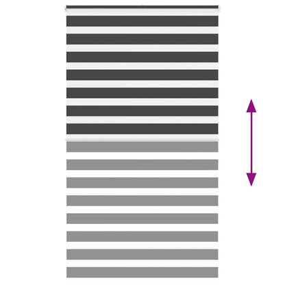 Zebra rullegardin sort 120x230 cm stofbredde 115,9 cm polyester