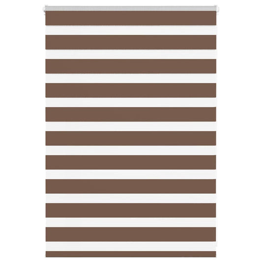 Zebra rullegardin brun 105x100 cm stofbredde 100,9 cm polyester