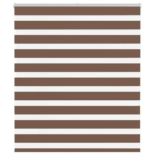 Zebra rullegardin brun 125x100 cm stofbredde 120,9 cm polyester