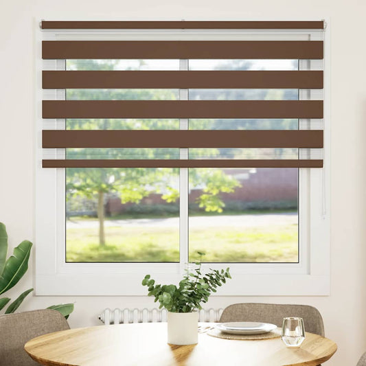 Zebra rullegardin brun 145x100 cm stofbredde 140,9 cm polyester