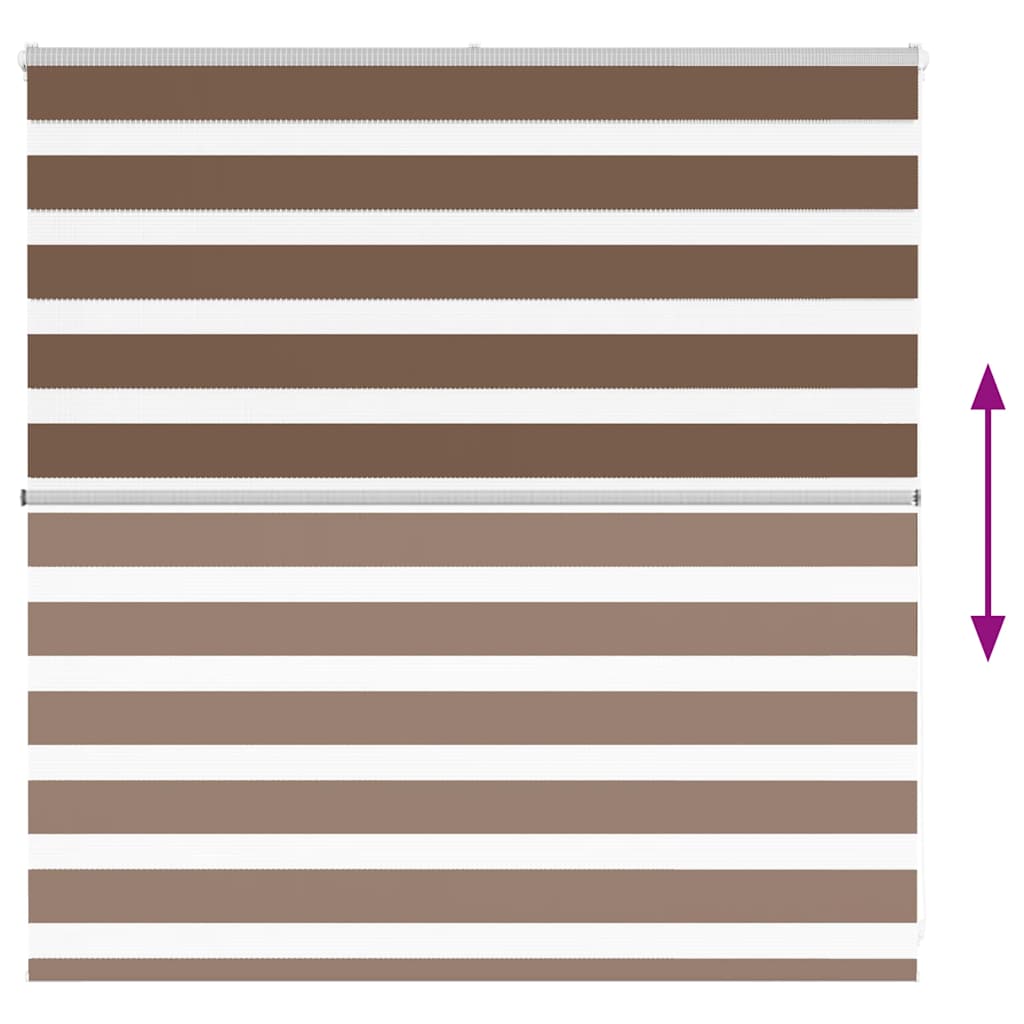 Zebra rullegardin brun 150x100 cm stofbredde 145,9 cm polyester