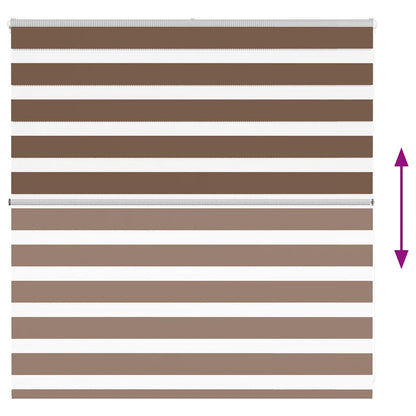 Zebra rullegardin brun 150x100 cm stofbredde 145,9 cm polyester
