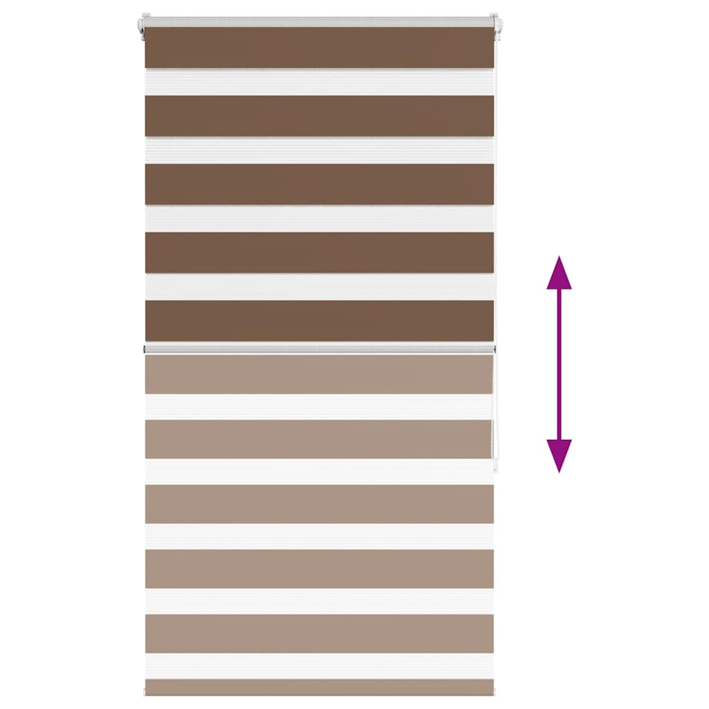 Doppelrollo Braun 75x150 cm Stoffbreite 70,9 cm Polyester