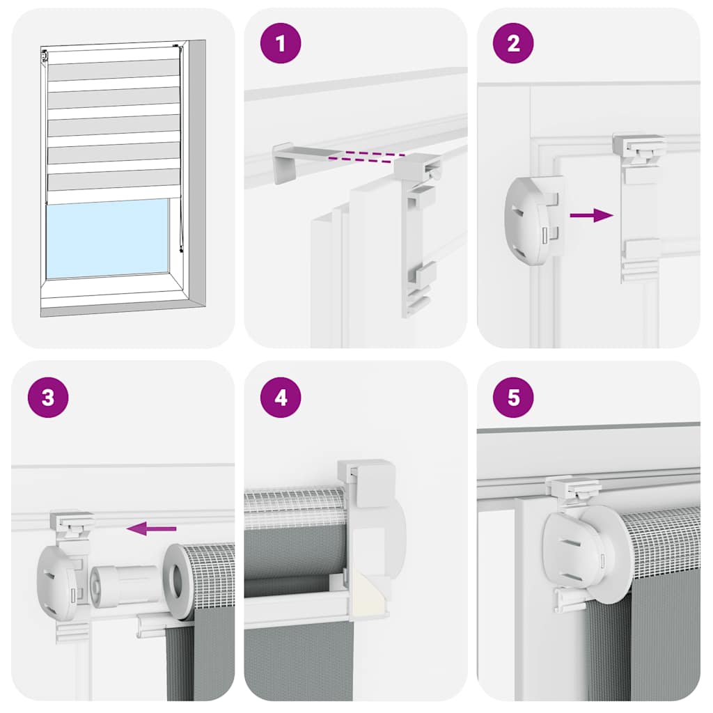 Doppelrollo Braun 85x150 cm Stoffbreite 80,9 cm Polyester