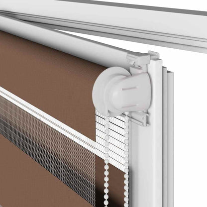 Doppelrollo Braun 100x150 cm Stoffbreite 95,9 cm Polyester