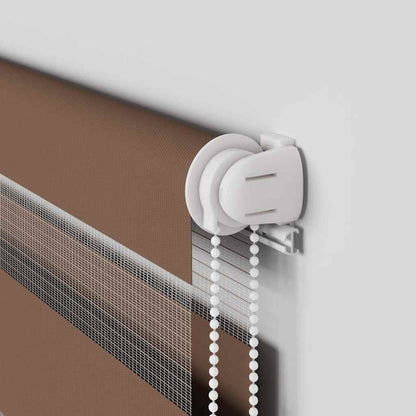 Doppelrollo Braun 100x150 cm Stoffbreite 95,9 cm Polyester