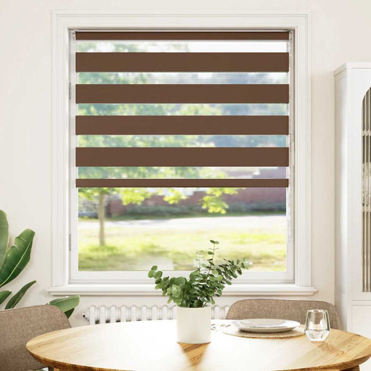 Zebra rullegardin brun 105x150 cm stofbredde 100,9 cm polyester