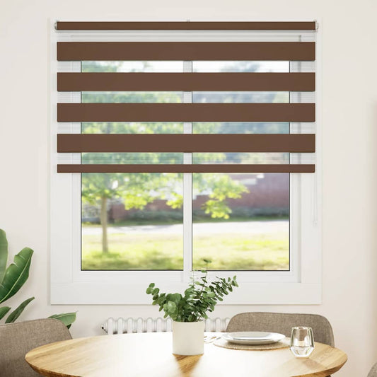 Zebra rullegardin brun 120x150 cm stofbredde 115,9 cm polyester