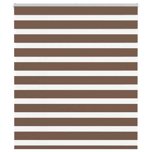 Zebra rullegardin brun 125x150 cm stofbredde 120,9 cm polyester