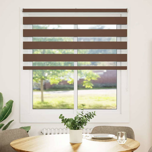 Zebra rullegardin brun 125x150 cm stofbredde 120,9 cm polyester