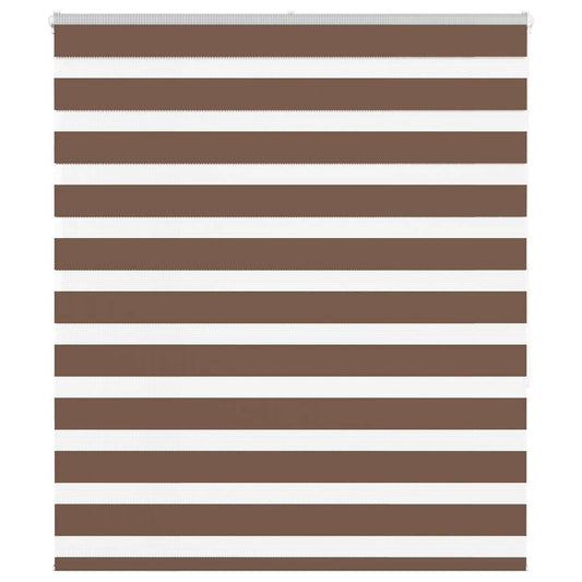 Zebra rullegardin brun 130x150 cm stofbredde 125,9 cm polyester
