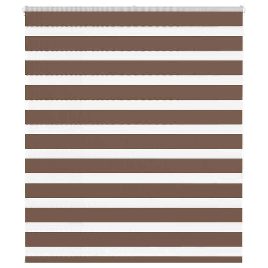 Zebra rullegardin brun 135x150 cm stofbredde 130,9 cm polyester