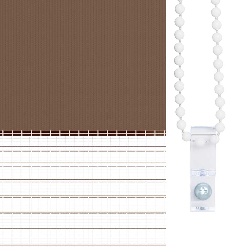 Doppelrollo Braun 55x200 cm Stoffbreite 50,9 cm Polyester