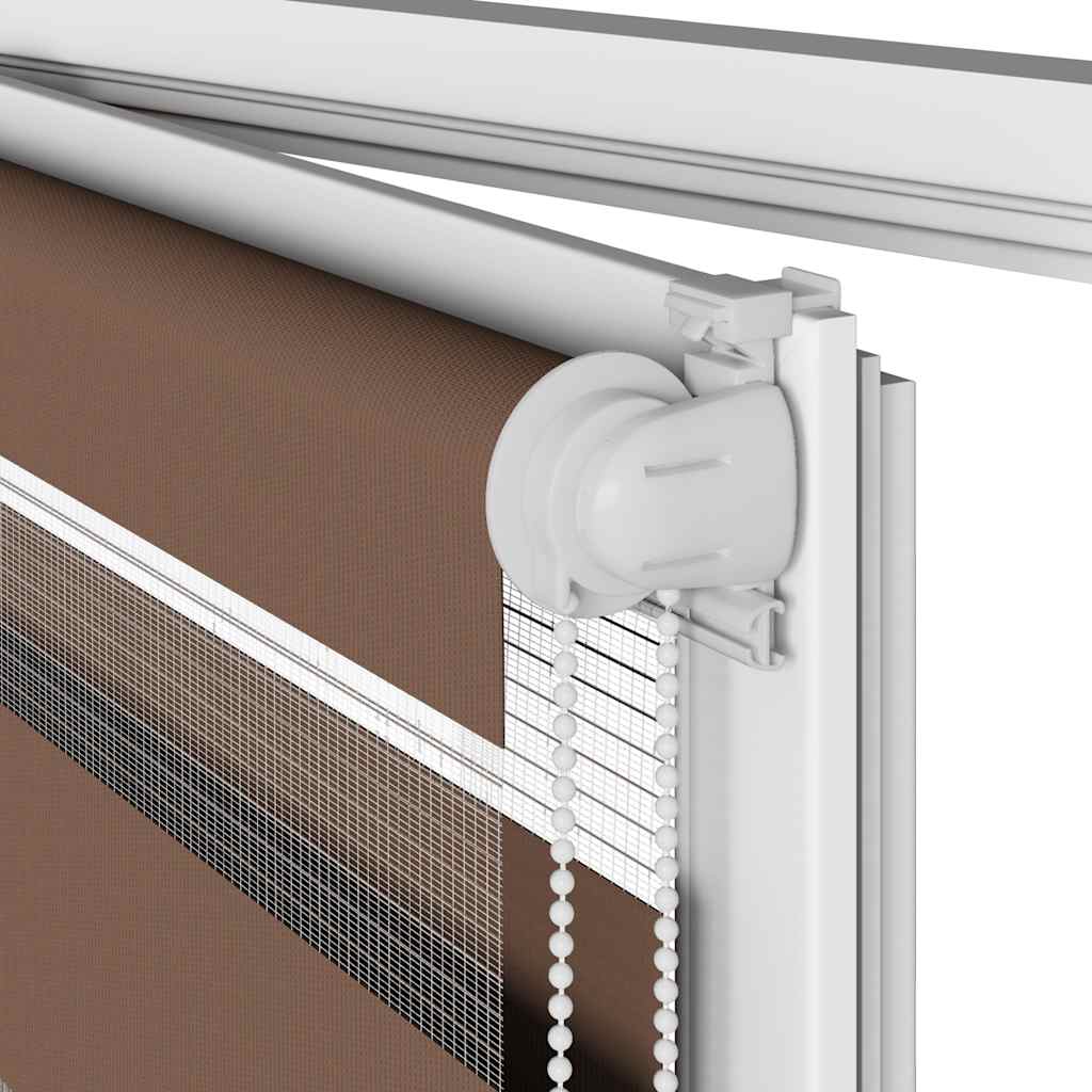 Doppelrollo Braun 85x200 cm Stoffbreite 80,9 cm Polyester