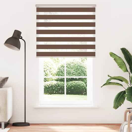 Zebra rullegardin brun 125x200 cm stofbredde 120,9 cm polyester