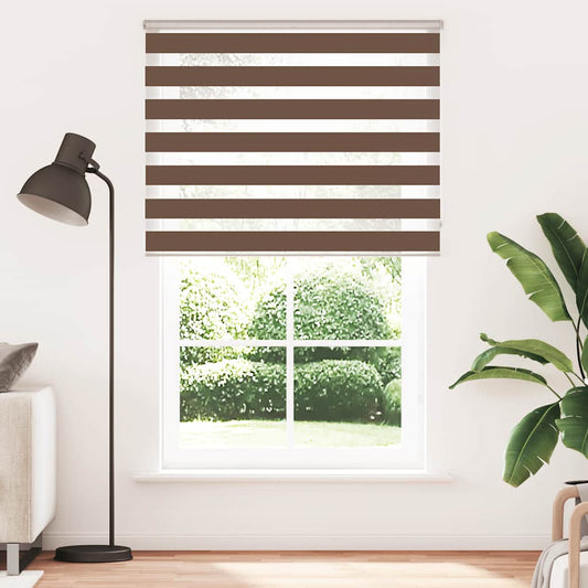 Zebra rullegardin brun 140x200 cm stofbredde 135,9 cm polyester